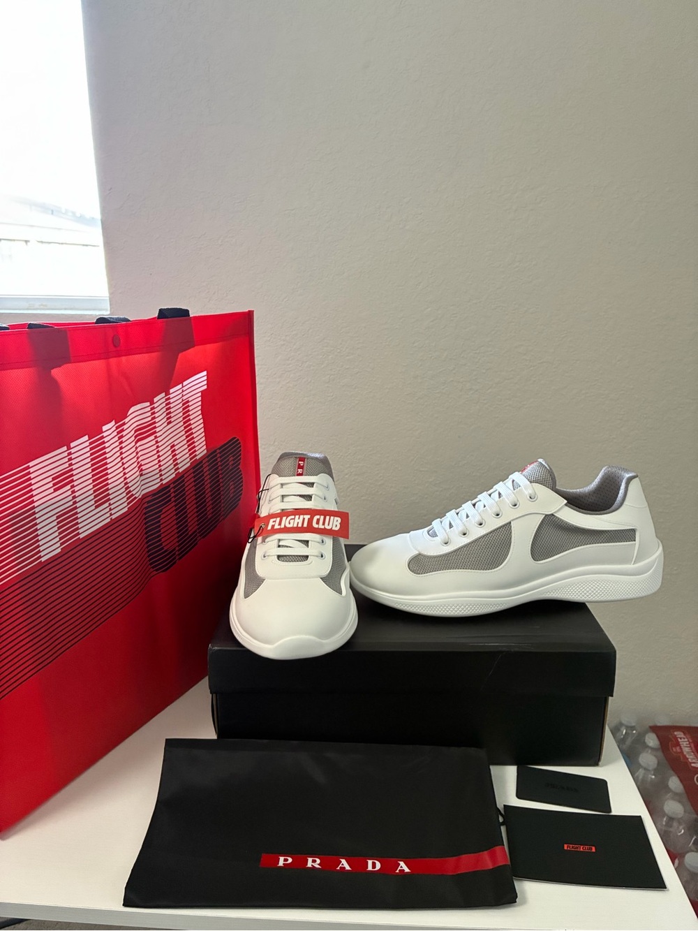 Prada America's Cup Soft rubber and bike fabric sneakers Men’s 11.5/12